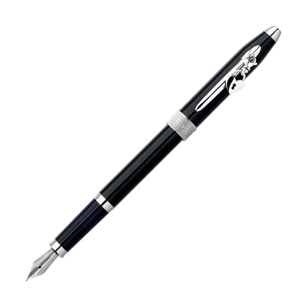 Cross Sentiment Black Lacquer & Chrome Fountain Pen, Medium Nib, New