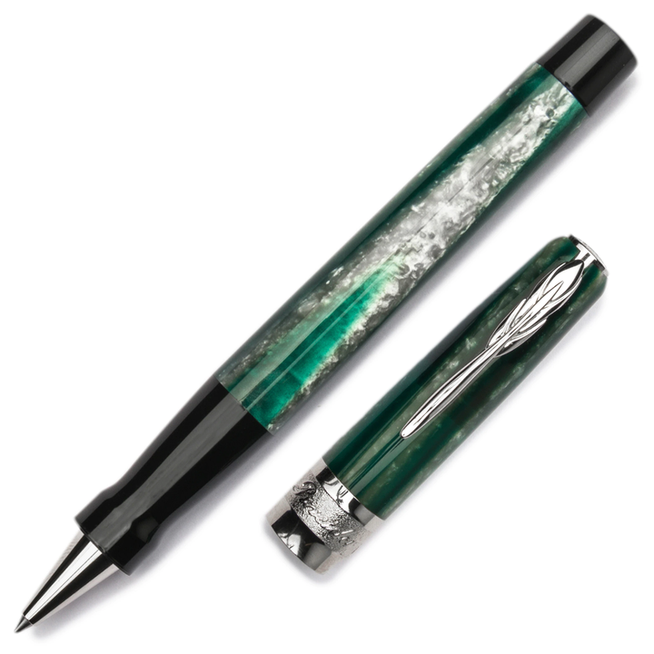 pineider-arco-beetle-green-rollerball-pen-pensavings