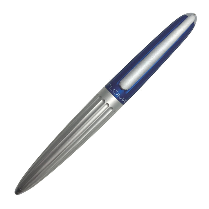 diplomat-aero-silver-blue-rollerball-pen-closed-pensavings