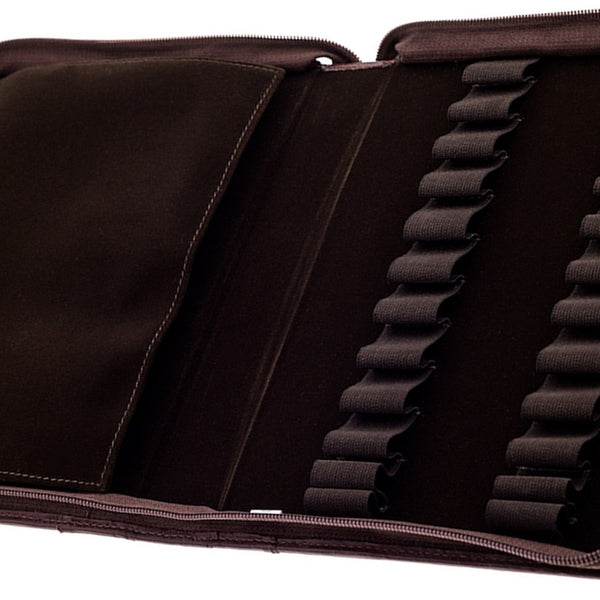 Girologio Zippered Leather Pen Case, 24 Pens