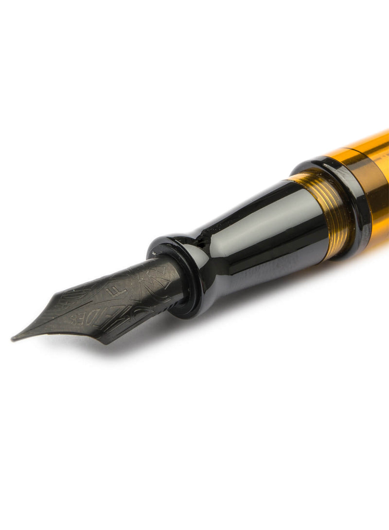 Pineider Avatar UR Demo Black Trim Amber Fountain Pen, Extra Fine