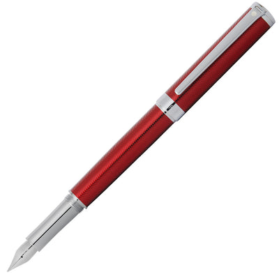 Sheaffer Intensity Fountain Pen & Ink Set, Herringbone Red, Medium Nib