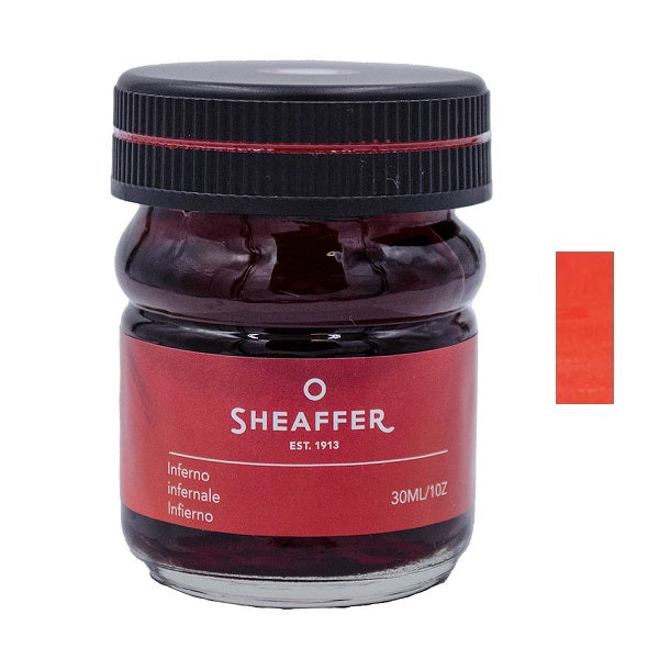 Sheaffer Intensity Fountain Pen & Ink Set, Herringbone Red, Medium Nib