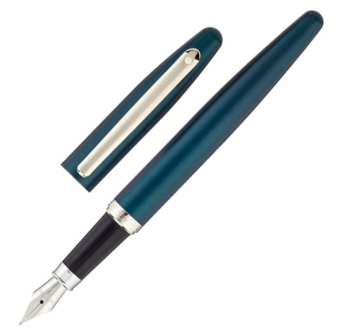 sheaffer-VFM-fountain-pen-peacock-blue-pensavings