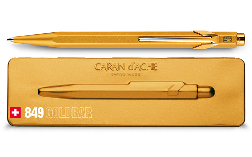 Caran D'Ache 849 Goldbar Ballpoint Pen, #849.999G