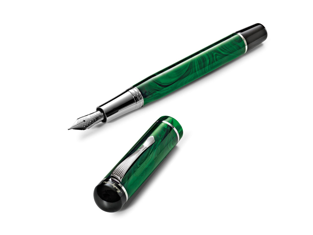 Montegrappa Limited Edition Mia Carissima Ebonite Fountain Pen, Petroleum Green