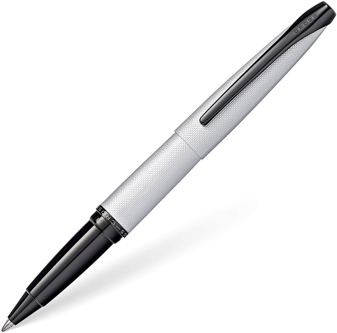 Cross ATX Rollerball Pen, Brushed Chrome & Black