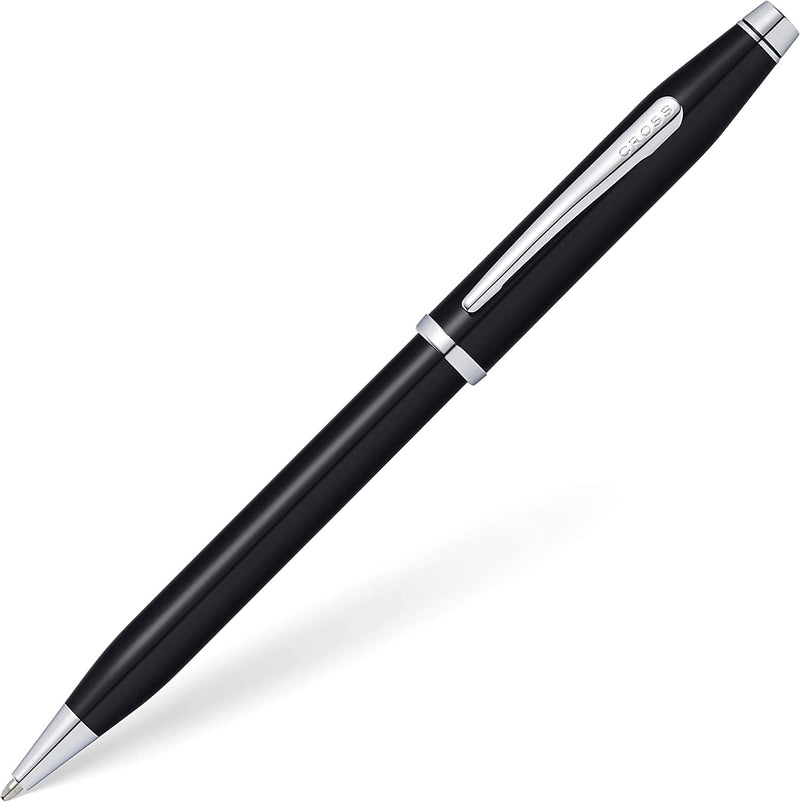 Cross Century II Ballpoint Pen, Black Lacquer & Chrome
