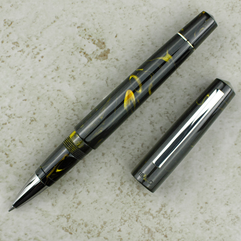 Tibaldi Infrangibile Rollerball Pen, Black & Gold