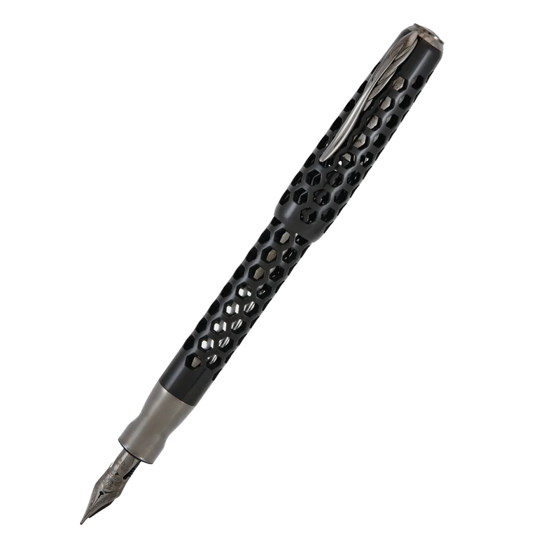 Pineider Honeycomb Limited Edition Fountain Pen, Black Knight