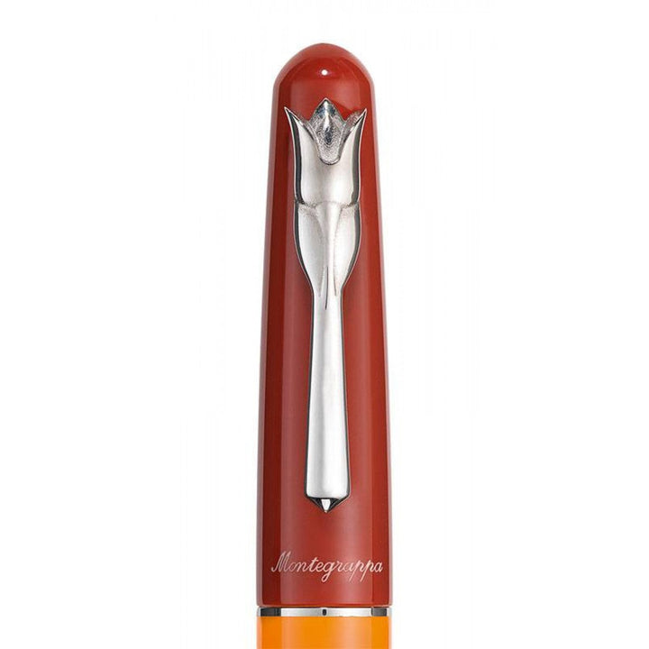 Montegrappa Team Fox Tulip Fountain Pen, Red & Orange