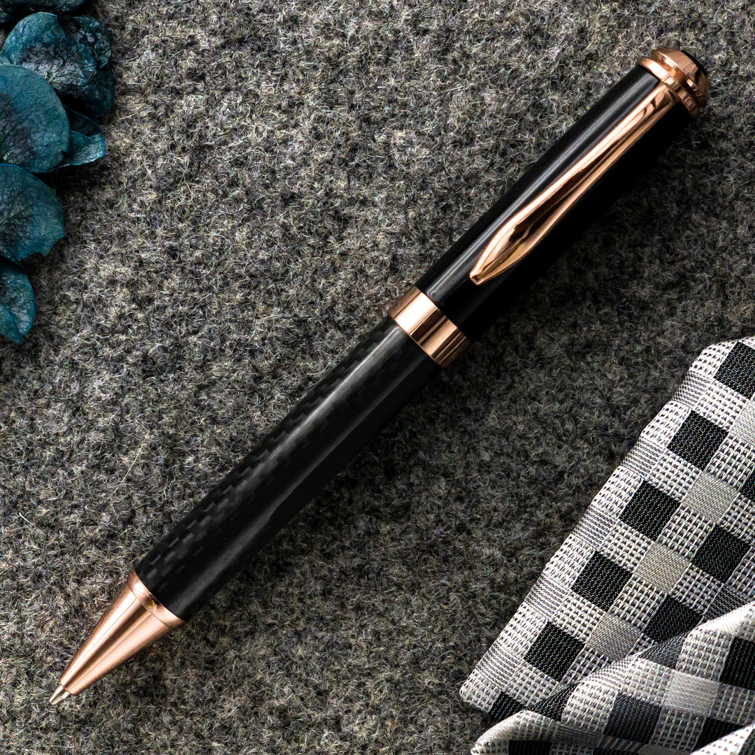 Executive Skyline Carbon Fiber & Rose Gold Ballpoint Pen