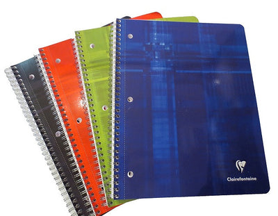 Clairefontaine Classic Wirebound Notebook - Lined, 3-Hole Punched - 8x11