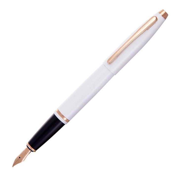Cross Calais Pearl White Rose Gold Fountain Pen AT0116-21