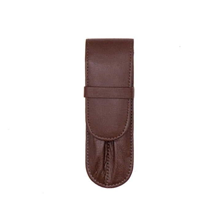 Double Genuine Leather Pen Case