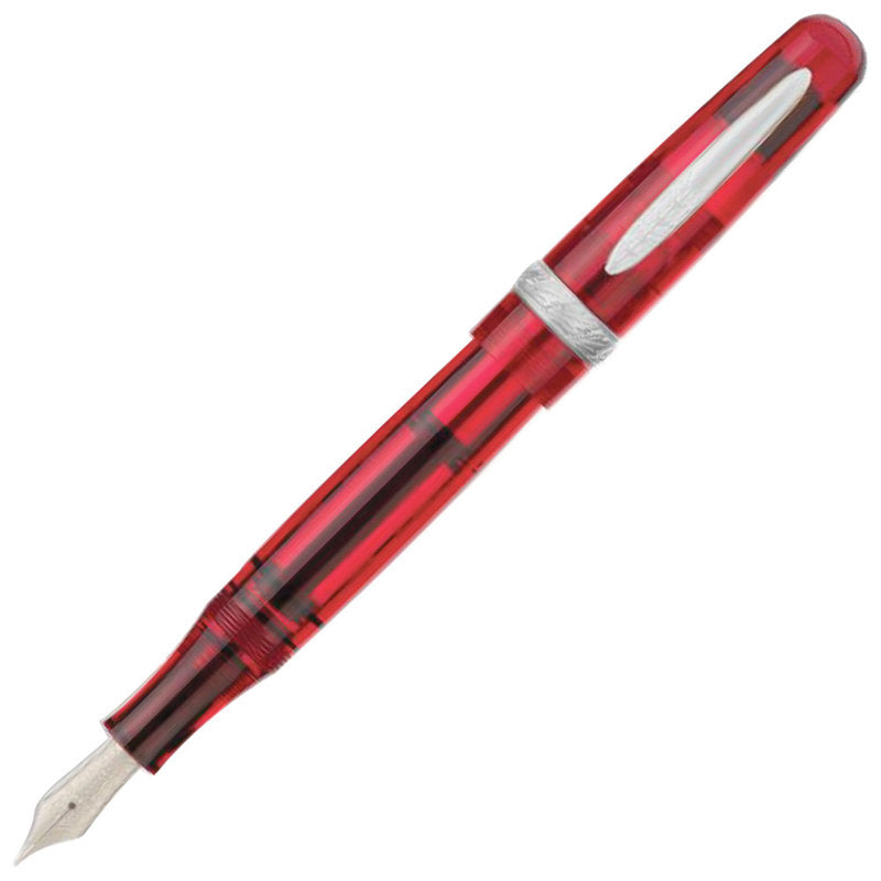 Stipula Etruria Limited Edition Rainbow Fountain Pen, Clear Red