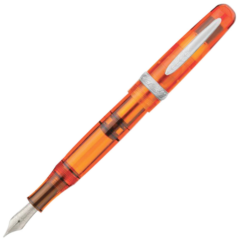 Stipula Etruria Limited Edition Rainbow Fountain Pen, Clear Orange