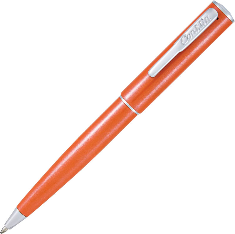 Conklin Coronet Ballpoint Pen, Orange & Chrome