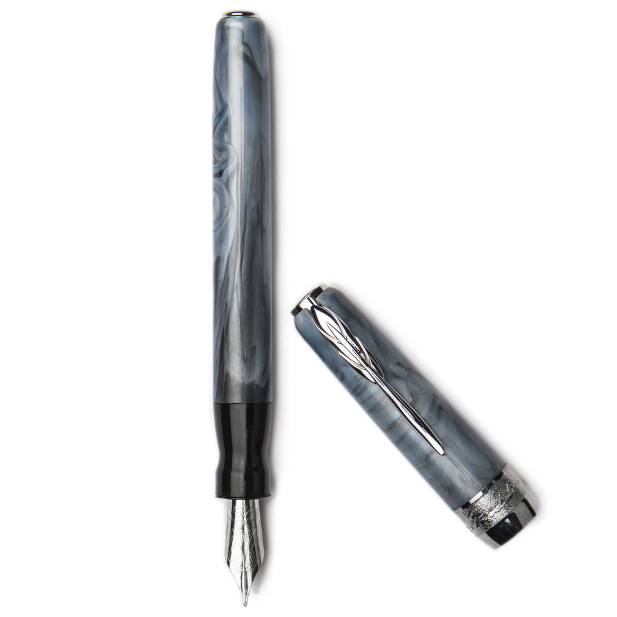 pineider-full-metal-jacket-fountain-pen-coal-grey-medium-nib