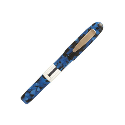 Yookers Gaia Fiber Tip, Cartridge Filled Pen, Blue/Black Marble Resin
