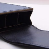 Diplomat Black Leather Pen Case, Hold 4 Pens
