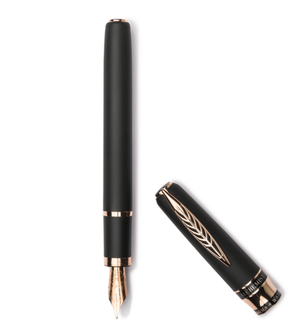 Pineider Alchemist Zeolite Fountain Pen, Stromboli Black